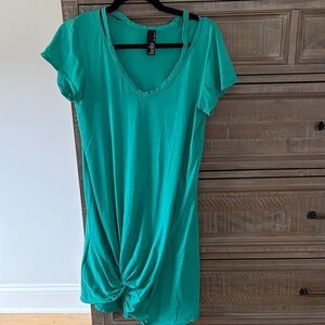 Cotton swim cover up/sundress with knit detail size small